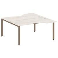 Metal System Style БП.РАС-СА-2.1 (Дуб Наварра/мокко) Рабочая станция криволинейная на П-образном м/к