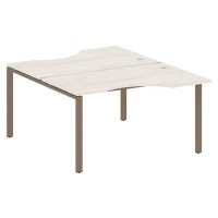 Metal System Style БП.РАС-СА-2.2 (Дуб Наварра/мокко) Рабочая станция криволинейная на П-образном м/к