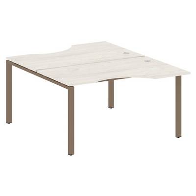 Metal System Style БП.РАС-СА-2.2 (Дуб Наварра/мокко) Рабочая станция криволинейная на П-образном м/к