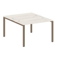 Metal System Style БП.РАС-СП-2.2 (Дуб Наварра/мокко) Рабочая станция на П-образном м/к