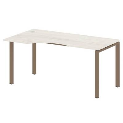 Metal System Style БП.СА-1 Л (Дуб Наварра/мокко) Стол криволинейный левый на П-образном м/к