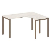 Metal System Style БП.СА-3 Пр (Дуб Наварра/мокко) Стол криволинейный правый на П-образном м/к