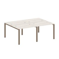 Metal System Style БП.СМ-4.1 (Дуб Наварра/мокко) Рабочая станция на 4 раб.места на П-образном м/к