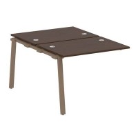 Metal System Style БА.ПРС-СП-2.1 (Венге цаво/мокко) Проходной наборный элемент рабочей станции на А-образном м/к (проходная опора Б.ОСП-147, две столешницы, два комплекта траверс)