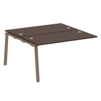 Metal System Style БА.ПРС-СП-2.3 (Венге цаво/мокко) Проходной наборный элемент рабочей станции на А-образном м/к (проходная опора Б.ОСП-147, две столешницы, два комплекта траверс)