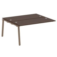 Metal System Style БА.ПРС-СП-2.4 (Венге цаво/мокко) Проходной наборный элемент рабочей станции на А-образном м/к (проходная опора Б.ОСП-147, две столешницы, два комплекта траверс)