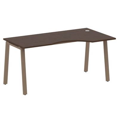 Metal System Style БА.СА-1 Пр (Венге цаво/мокко) Стол криволинейный правый на А-образном м/к