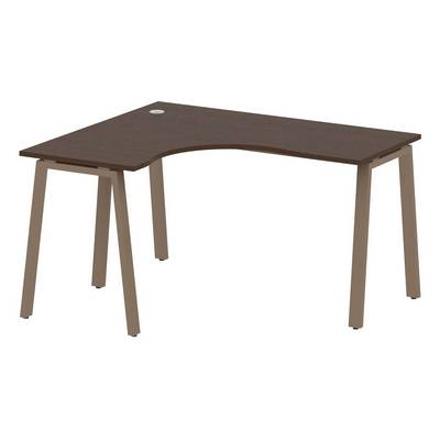 Metal System Style БА.СА-3 Л (Венге цаво/мокко) Стол криволинейный левый на А-образном м/к