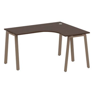 Metal System Style БА.СА-3 Пр (Венге цаво/мокко) Стол криволинейный правый на А-образном м/к