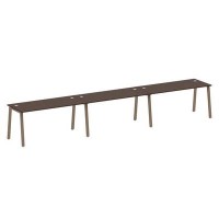 Metal System Style БА.СМ-3.4 (Венге цаво/мокко) Рабочая станция на 3 раб.места на А-образном м/к