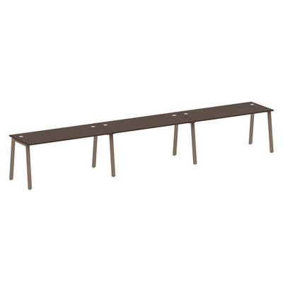 Metal System Style БА.СМ-3.4 (Венге цаво/мокко) Рабочая станция на 3 раб.места на А-образном м/к