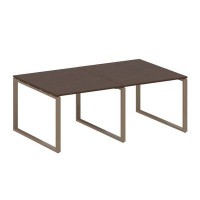 Metal System Style БО.ПРГ-2.1 (Венге цаво/мокко) Переговорный стол (2 столешницы) на О-образном м/к