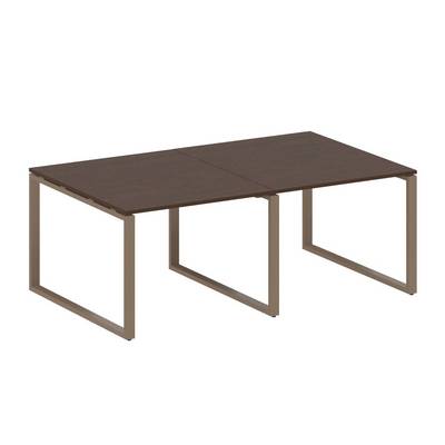 Metal System Style БО.ПРГ-2.1 (Венге цаво/мокко) Переговорный стол (2 столешницы) на О-образном м/к