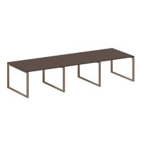 Metal System Style БО.ПРГ-3.2 (Венге цаво/мокко) Переговорный стол (3 столешницы) на О-образном м/к