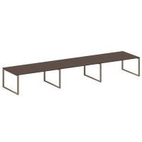 Metal System Style БО.ПРГ-3.5 (Венге цаво/мокко) Переговорный стол (3 столешницы) на О-образном м/к