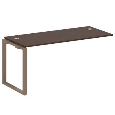 Metal System Style БО.ПРС-СП-1.4 (Венге цаво/мокко) Проходной наборный элемент рабочей станции на О-образном м/к (проходная опора Б.ОСП-72, столешница, комплект траверс)