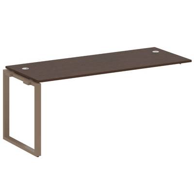 Metal System Style БО.ПРС-СП-1.5 (Венге цаво/мокко) Проходной наборный элемент рабочей станции на О-образном м/к (проходная опора Б.ОСП-72, столешница, комплект траверс)