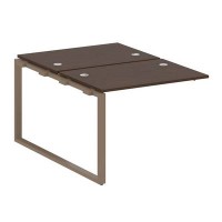 Metal System Style БО.ПРС-СП-2.1 (Венге цаво/мокко) Проходной наборный элемент рабочей станции на О-образном м/к (проходная опора Б.ОСП-147, две столешницы, два комплекта траверс)