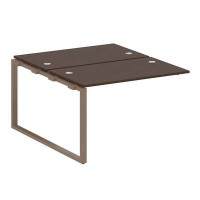 Metal System Style БО.ПРС-СП-2.2 (Венге цаво/мокко) Проходной наборный элемент рабочей станции на О-образном м/к (проходная опора Б.ОСП-147, две столешницы, два комплекта траверс)