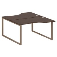 Metal System Style БО.РАС-СА-2.2 (Венге цаво/мокко) Рабочая станция криволинейная на О-образном м/к