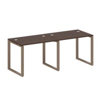Metal System Style БО.СМ-2.1 (Венге цаво/мокко) Рабочая станция на 2 раб.места на О-образном м/к