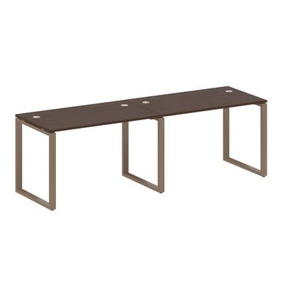Metal System Style БО.СМ-2.2 (Венге цаво/мокко) Рабочая станция на 2 раб.места на О-образном м/к