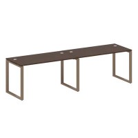 Metal System Style БО.СМ-2.3 (Венге цаво/мокко) Рабочая станция на 2 раб.места на О-образном м/к