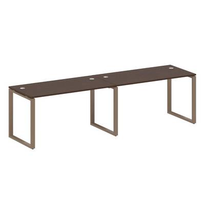 Metal System Style БО.СМ-2.3 (Венге цаво/мокко) Рабочая станция на 2 раб.места на О-образном м/к