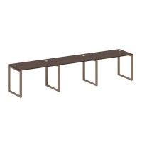 Metal System Style БО.СМ-3.2 (Венге цаво/мокко) Рабочая станция на 3 раб.места на О-образном м/к