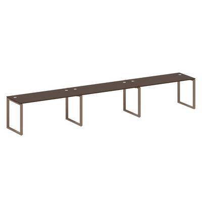 Metal System Style БО.СМ-3.4 (Венге цаво/мокко) Рабочая станция на 3 раб.места на О-образном м/к