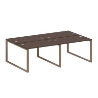 Metal System Style БО.СМ-4.2 (Венге цаво/мокко) Рабочая станция на 4 раб.места на О-образном м/к