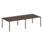 Metal System Style БП.ПРГ-2.3 (Венге цаво/мокко) Переговорный стол (2 столешницы) на П-образном м/к