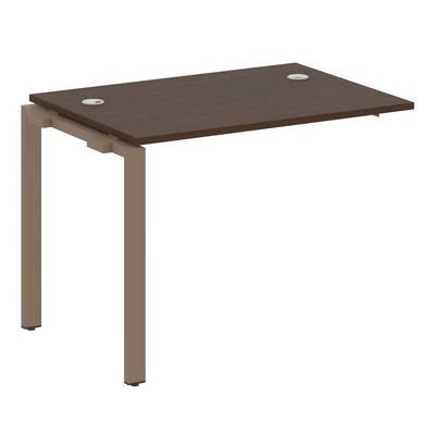 Metal System Style БП.ПРС-СП-1.1 (Венге цаво/мокко) Проходной наборный элемент рабочей станции на П-образном м/к (проходная опора Б.ОСП-72, столешница, комплект траверс)