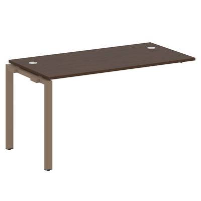 Metal System Style БП.ПРС-СП-1.3 (Венге цаво/мокко) Проходной наборный элемент рабочей станции на П-образном м/к (проходная опора Б.ОСП-72, столешница, комплект траверс)