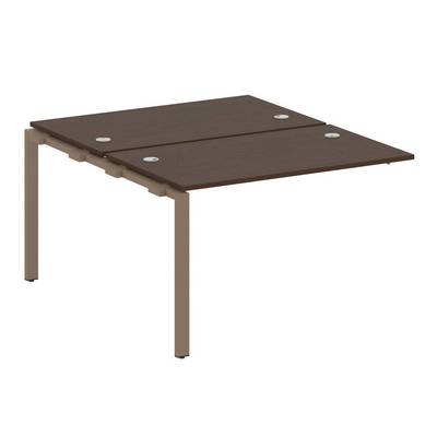 Metal System Style БП.ПРС-СП-2.2 (Венге цаво/мокко) Проходной наборный элемент рабочей станции  на П-образном м/к  (проходная опора Б.ОСП-147, две столешницы, два комплекта траверс)