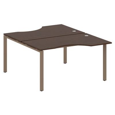 Metal System Style БП.РАС-СА-2.2 (Венге цаво/мокко) Рабочая станция криволинейная на П-образном м/к