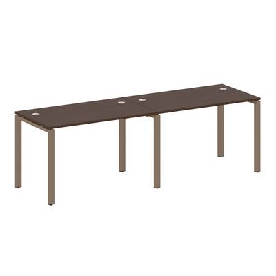 Metal System Style БП.СМ-2.2 (Венге цаво/мокко) Рабочая станция на 2 раб.места на П-образном м/к