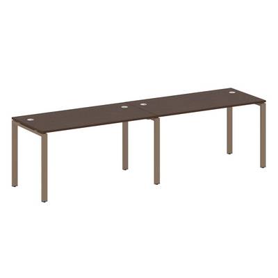 Metal System Style БП.СМ-2.3 (Венге цаво/мокко) Рабочая станция на 2 раб.места на П-образном м/к