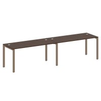 Metal System Style БП.СМ-2.4 (Венге цаво/мокко) Рабочая станция на 2 раб.места на П-образном м/к