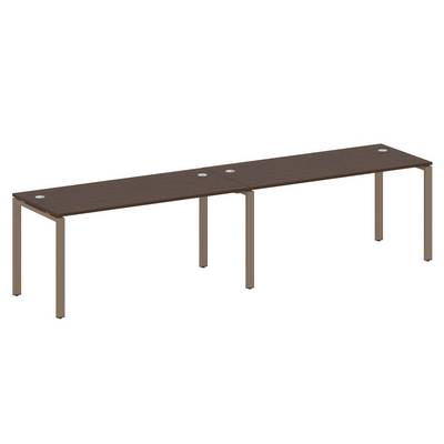 Metal System Style БП.СМ-2.4 (Венге цаво/мокко) Рабочая станция на 2 раб.места на П-образном м/к