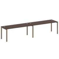 Metal System Style БП.СМ-2.5 (Венге цаво/мокко) Рабочая станция на 2 раб.места на П-образном м/к