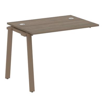 Metal System Style БА.ПРС-СП-1.1 (Вяз благородный/мокко) Проходной наборный на А-образном м/к элемент рабочей станции (проходная опора Б.ОСП-72, столешница, комплект траверс)