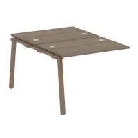 Metal System Style БА.ПРС-СП-2.1 (Вяз благородный/мокко) Проходной наборный элемент рабочей станции на А-образном м/к (проходная опора Б.ОСП-147, две столешницы, два комплекта траверс)