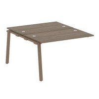 Metal System Style БА.ПРС-СП-2.2 (Вяз благородный/мокко) Проходной наборный элемент рабочей станции на А-образном м/к (проходная опора Б.ОСП-147, две столешницы, два комплекта траверс)