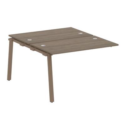 Metal System Style БА.ПРС-СП-2.2 (Вяз благородный/мокко) Проходной наборный элемент рабочей станции на А-образном м/к (проходная опора Б.ОСП-147, две столешницы, два комплекта траверс)