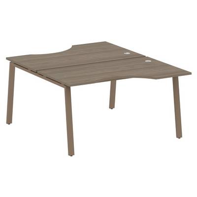 Metal System Style БА.РАС-СА-2.2 (Вяз благородный/мокко) Рабочая станция криволинейная на А-образном м/к