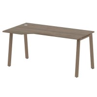 Metal System Style БА.СА-1 Л (Вяз благородный/мокко) Стол криволинейный левый на А-образном м/к