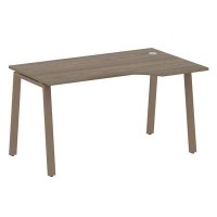 Metal System Style БА.СА-2 Пр (Вяз благородный/мокко) Стол криволинейный правый на А-образном м/к