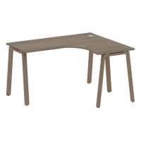 Metal System Style БА.СА-3 Пр (Вяз благородный/мокко) Стол криволинейный правый на А-образном м/к
