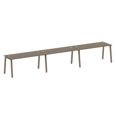 Metal System Style БА.СМ-3.4 (Вяз благородный/мокко) Рабочая станция на 3 раб.места на А-образном м/к